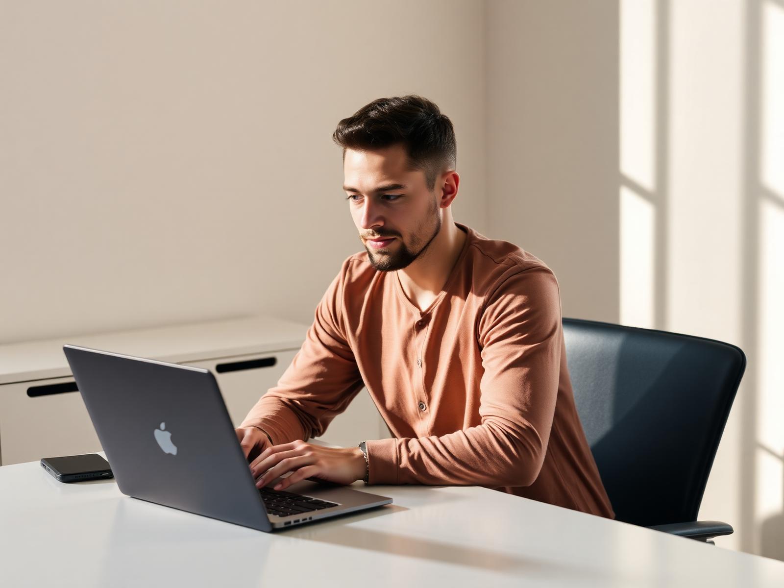 Profissional de serviços B2B organizando sua rotina de trabalho